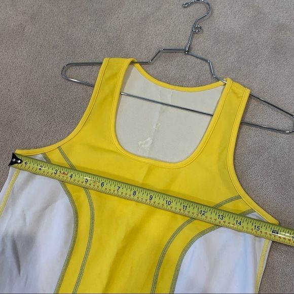 Yellow & White Lululemon Tank Top - Picture 5 of 6
